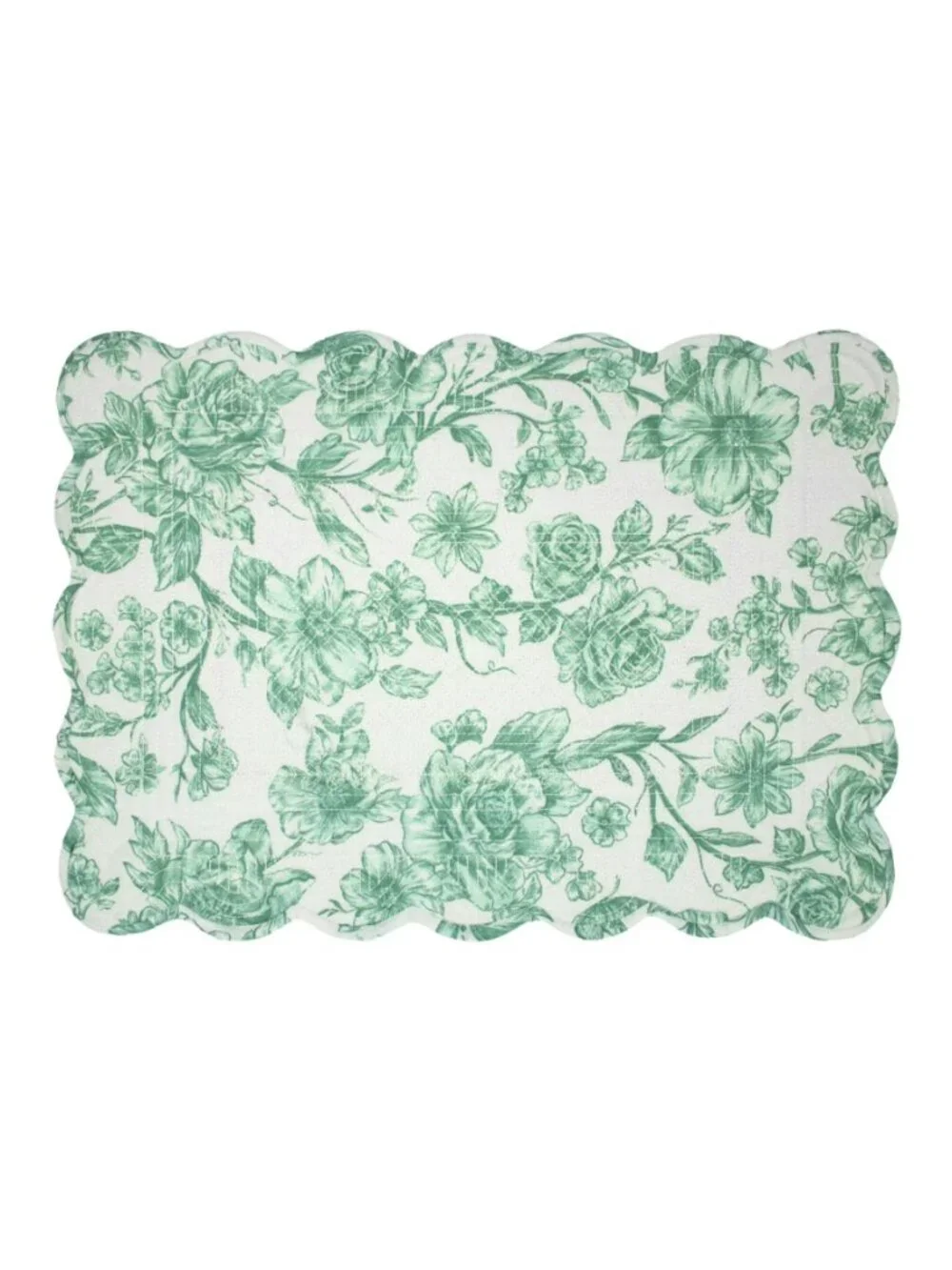 The Pioneer Woman Home Green Kitchen Linens Agatha Quilted Floral Placemats
